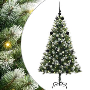 vidaXL K&uuml;nstlicher schwenkbarer Weihnachtsbaum mit flockigem Schnee