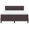 vidaXL Boxspringbett mit Matratze Dunkelbraun 140 x 200 cm Stoff