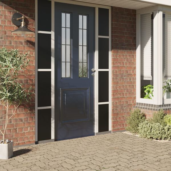 vidaXL Fensterfolie Statisch Matt Schwarz 90x1000 cm PVC