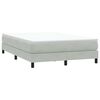 vidaXL Boxspringbett mit Matratze Hellgrau 160x220 cm Samt