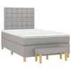 vidaXL Boxspringbett mit Matratze Hellgrau 120x190 cm Stoff