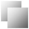 vidaXL Wandspiegel 2 Stk. 40x40 cm Quadratisch Glas