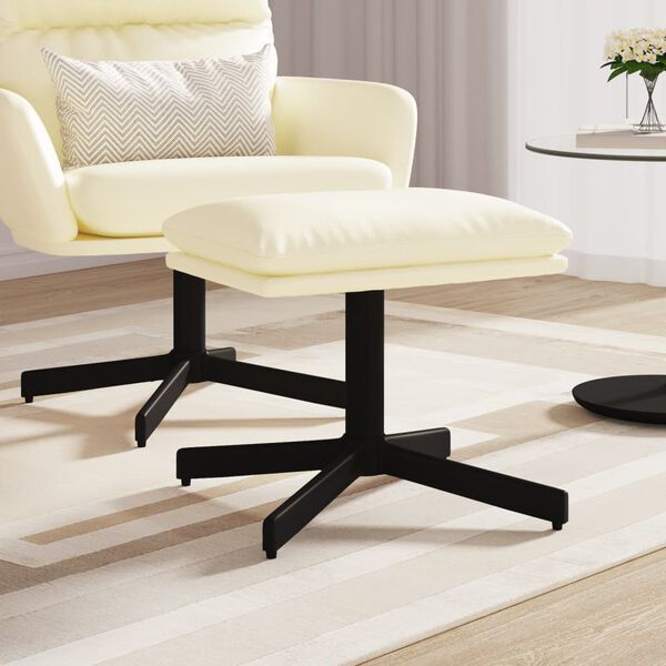 vidaXL Fu&szlig;hocker Creme 60x60x36 cm Kunstleder