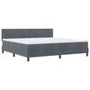 vidaXL Boxspringbett mit Matratze Dunkelgrau 200 x 200 cm Samt