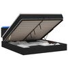 vidaXL Ottoman-Bett mit Matratze und LED Schwarz 200 x 200 cm Stoff