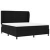 vidaXL Boxspringbett mit Matratze Schwarz 180 x 200 cm Stoff