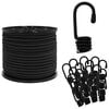 vidaXL Bungee-Schn&uuml;re mit Haken 8 mm Schwarz PP und Gummi