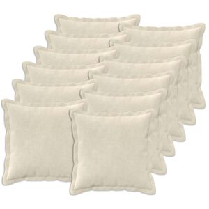 vidaXL Kissenbezug 12 stk. HOUTEN Creme 40 x 40 cm Mikrofaser Fleece