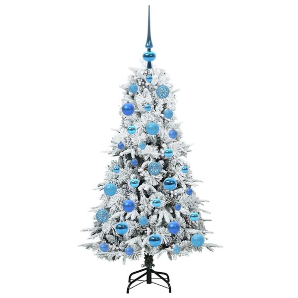 vidaXL K&uuml;nstlicher klappbarer Weihnachtsbaum Wei&szlig; 120 cm PE und PVC