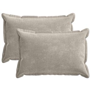 vidaXL Kissenbezug 2 pcs HOUTEN Hellgrau 50 x 75 cm Chenille-Stoff