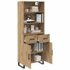 vidaXL Highboard Artisan-Eiche 69,5 x 34 x 180 cm Holzwerkstoff