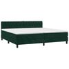vidaXL Boxspringbett mit Matratze Dunkelgr&uuml;n 200x200 cm Samt