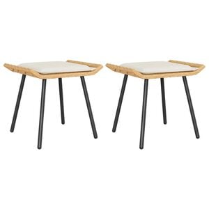 vidaXL Gartenaufbewahrung mit Kissen 2 pcs Natur 50 x 40 x 45cm Stahl