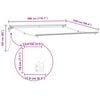 vidaXL Einziehbare Markise Creme 300 x 250 cm Aluminium und Stoff