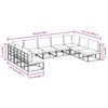 vidaXL Gartensofa-set mit Kissen 9 pcs Schwarz Aluminium