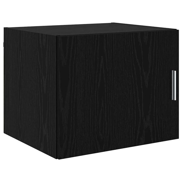vidaXL Wandschrank Wandmontiert Schwarz Eichen-Optik 50 x 42,5 x 40 cm