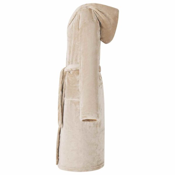 vidaXL Bademantel Hoodie Beige XXXL Flanell