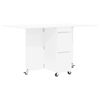 vidaXL Esstisch 2 pcs 140 x 80 x 77 cm Holzwerkstoff Wei&szlig; Rechtwinklig