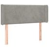 vidaXL Kopfteil mit Ohren Hellgrau 103x16x78/88 cm Samt