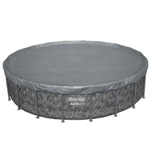 Bestway Poolabdeckung &Oslash;6,1 m Rund Polyester Grau