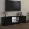 vidaXL TV-Schrank mit LED-Leuchten Schwarz 120x30x36 cm