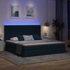 vidaXL Bett mit Stauraum und LED mit LED Blau 200 x 200 cm Polyester