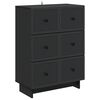 vidaXL Schubladenschrank Schwarz 66 x 34,5 x 90 cm Holzwerkstoff