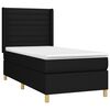 vidaXL Boxspringbett mit Matratze Schwarz 90x200 cm Stoff
