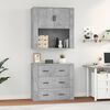vidaXL Highboard Betongrau Holzwerkstoff