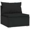 vidaXL 14-tlg. Garten-Lounge-Set mit Kissen Schwarz Poly Rattan