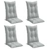 vidaXL Hochlehner-Auflagen 4 Stk. Melange Hellgrau 120x50x7 cm Stoff