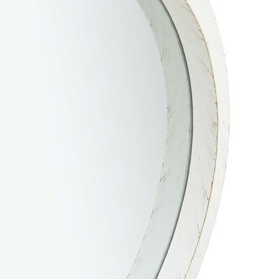 vidaXL Wandspiegel mit Gürtel 60 cm Weiß