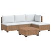 vidaXL 5 Stk. Rattan-Lounge-Set mit Kissen GENDT Naturrattan Natur