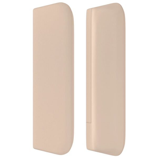 vidaXL Kopfteil mit Ohren Cappuccino-Braun 163x16x78/88 cm Kunstleder