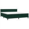 vidaXL Boxspringbett mit Matratze Dunkelgr&uuml;n 180x210 cm Samt