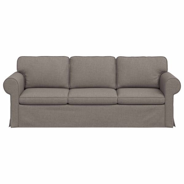vidaXL Sofa 180cm Taupe Metall