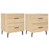 vidaXL Nachttische 2 Stk. Sonoma-Eiche 40x35x47,5 cm Holzwerkstoff