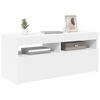 vidaXL TV-Schrank mit LED-Leuchten Wei&szlig; 90x35x40 cm