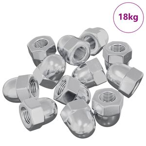 vidaXL Mutter 9574 pcs Silber M6 x 10 mm Eisen