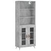 vidaXL Highboard Betongrau 69,5x34x180 cm Holzwerkstoff
