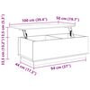 vidaXL Couchtisch 100x50x35 cm Massivholz Kiefer