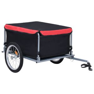 vidaXL Fahrradanh&auml;nger Schwarz und Rot 65 kg