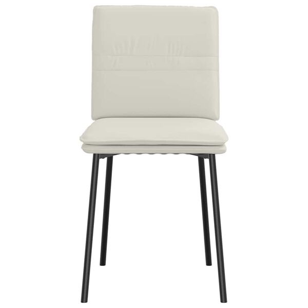 vidaXL Esszimmerstühle 2 Stk. Creme Samt