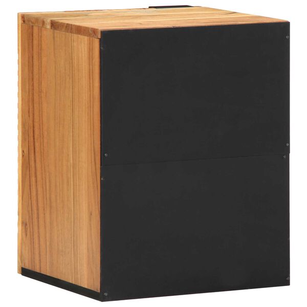 vidaXL Waschbeckenschrank mit T&uuml;r Massivholz Akazie 38 x 33,5 x 48 cm