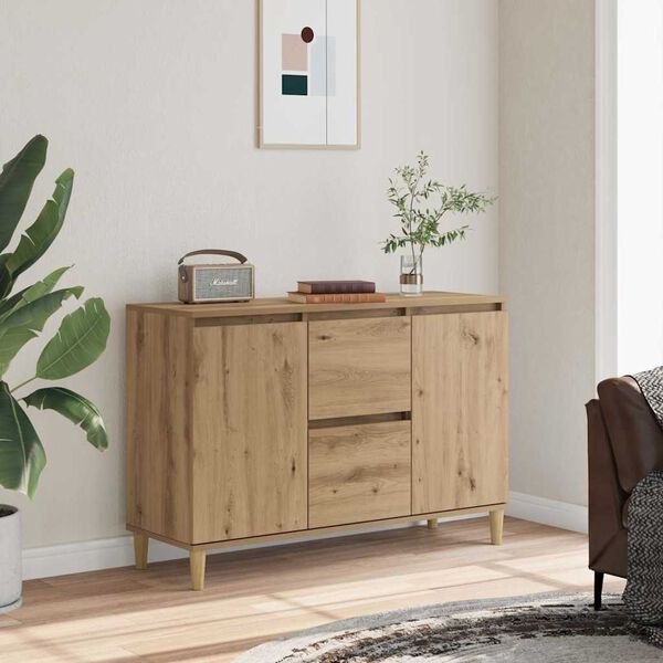 vidaXL Sideboard Artisan-Eiche 102x35x70 cm Holzwerkstoff