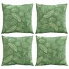 vidaXL Streupillows 4 stk. Polyesterstoff Blattmuster 60 x 60 cm