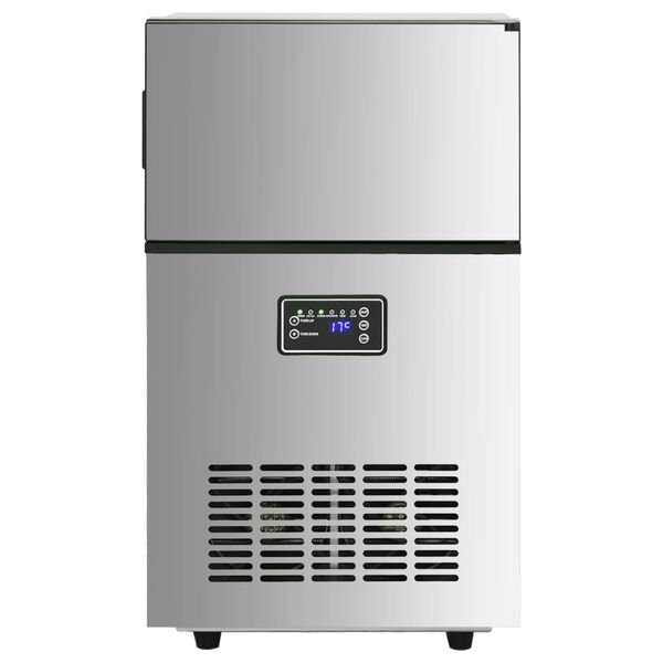 vidaXL Eisw&uuml;rfelmaschine Silbern 45 kg / 24 h