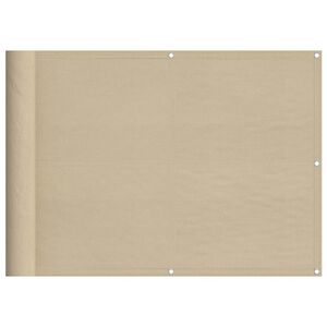 vidaXL Balkon-Sichtschutz Beige 75x1000 cm 100 % Polyester-Oxford