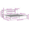 vidaXL Massivholzbett mit Regal ohne Matratze Wachsbraun 180x200 cm