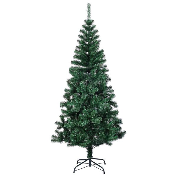 vidaXL K&uuml;nstlicher Weihnachtsbaum Schillernde Spitzen Gr&uuml;n 120 cm PVC